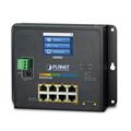 Planet Switch 8-p Gigabit 8xPoE+ 2xSFP Industri Vegg LCD Touch IPv6/IPv4 IGMP