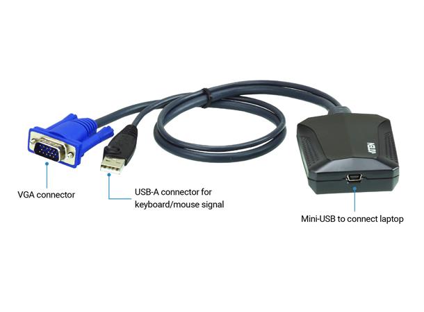 Aten Laptop USB Console Adapter USB/ VGA 5V 