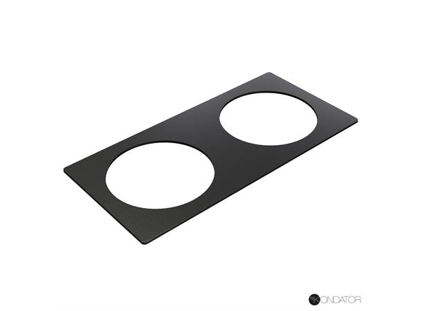 Kondator Powerdot - Twin Metallramme L215 x B105mm Sort