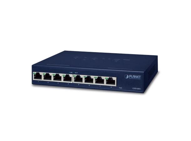 Planet Switch  8 x  Gigabit Desktop Internt Power 