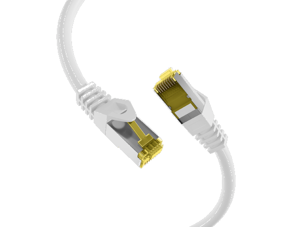 SFTP Patch Cat.7/6A -  3 m Hvit LSZH 600MHz 26/27AWG PiMF Halogenfri Snagless 