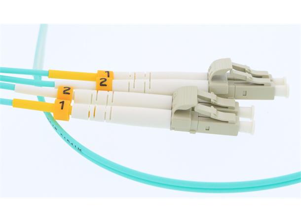 Fiberpatch 50/125 LC-LC -  15 m LSZH Multimode Duplex OM4 Aqua 