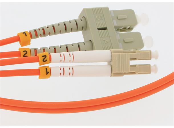 Fiberpatch 62,5/125 LC-SC -  3,0 m LSZH Multimode Duplex OM1 Orange 