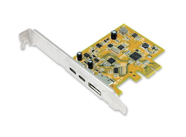 Sunix PCI Express 2xUSB-C 3.1, DP +5VDC/ 1.5A per port 10Gbps