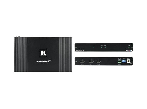 Kramer Splitter  1:2 HDMI 2.0 18Gbps EDID re-K Eq FWU 