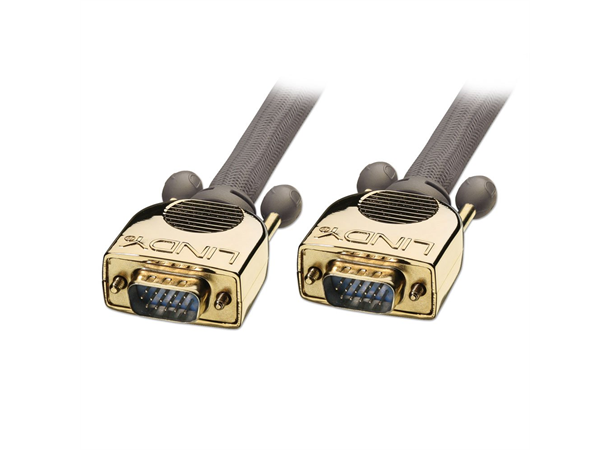 Lindy VGA Kabel - 0,5 m Premium Gold 15 Way HD Male to Male 