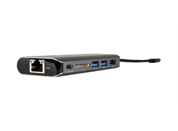 Kramer Adapter USB-C > 2xUSB/ HDMI USB-C > HDMI 2x USB3.0 PD RJ45 SDkort 4K 