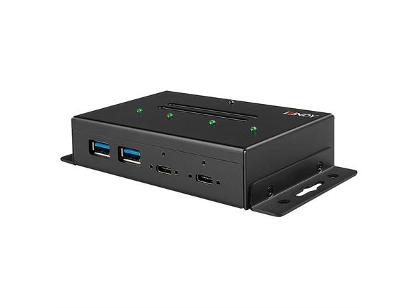 Lindy HUB 4-port USB 3.1 Gen2 USB-C > USB-A + USB-C PD 10Gbps 