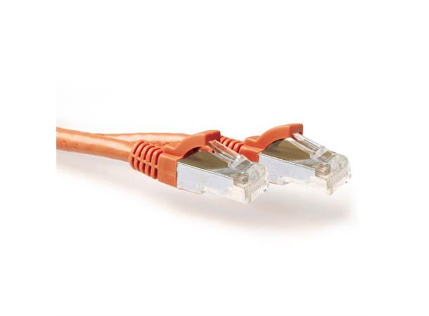 SFTP Patch Cat.6A -  0,5 m Orange LSZH 500MHz 27AWG Halogenfri Snagless 