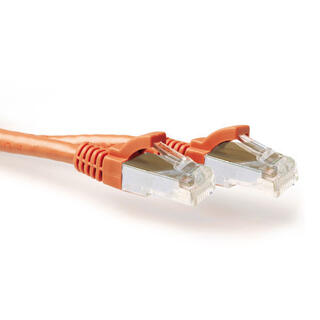SFTP Patch Cat.6A -  0,5 m Orange LSZH 500MHz 27AWG Halogenfri Snagless