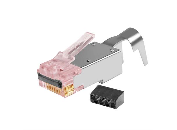 Simply45 Pro Cat6/6a Pass Through RJ45 RJ45 -Cap45™ & BarS45™ Rød - 50 stk 