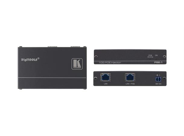 Kramer Injector 1-p 10G HDBaseT Ethernet PoE 48V DC 