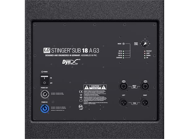 LD Systems STINGER SUB 18 A G3 Aktiv 18" bass-reflex PA subwoofer 