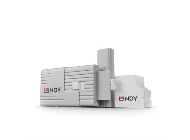 Lindy SD Port Blocker KIT Hvit Nøkkel og 4 låser