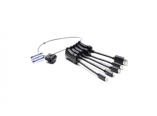 Superio Adapter Ring 5xAdapter PigT 4K DP MiniDP MiniHDMI MicroHDMI USB-C 