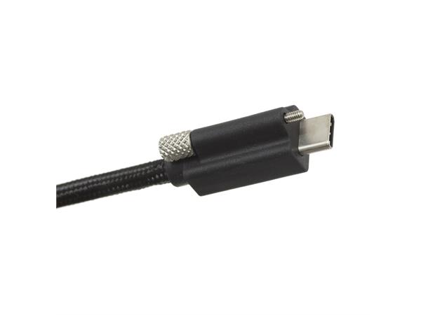 OCHNO Socket USB-C 1 m Ø 18 mm Kabel med lås Alu