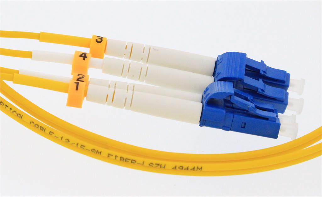 Fiberpatch 9/125 LC-LC - 100 m LSZH Singlemode Duplex OS1/OS2 Gul 3mm ...