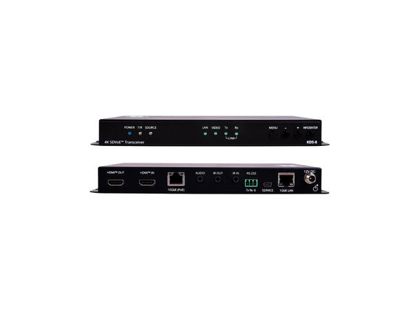 Kramer KDS8 - Encoder & Decoder 4K60 4:4:4 10 Gbps - PoE USB 2.0 