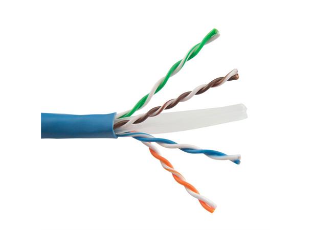 SCP Cat.6 U/UTP 550 MHz - 305 m Box 23AWG Solid Blå 