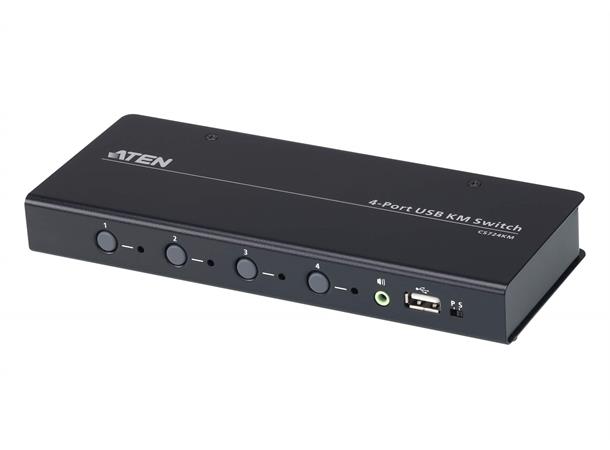 Aten KM 4-Port m/Kabler Boundless KM Switch 