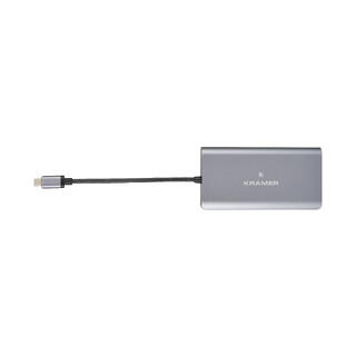 Kramer Adapter USB-C >DP/2xUSB/ HDMI USB-C>DP HDMI 2xUSB3.0 PD RJ45 SDkort 4K