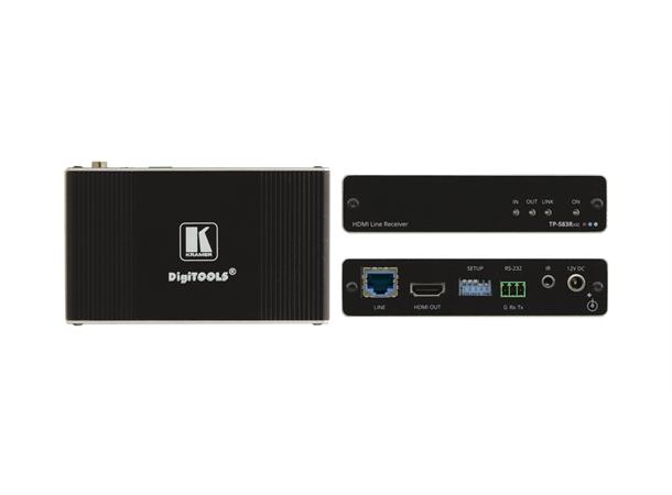 Kramer Extender HDR HDMI Rx 4K60 RS-232 IR 1xHDBaseT Max 200 m Power 12V 