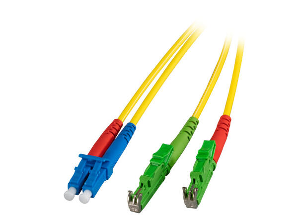 Fiberpatch LC- E2000/APC -  1,0 m LSZH Duplex LC- E2000®/APC OS2 