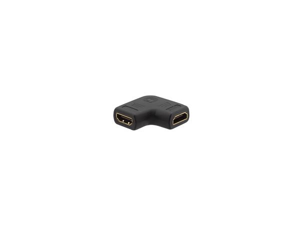 Kramer Adapter HDMI(F)- HDMI(F) 90° Flat HDMI Skjøtestykke- Gender Changer Vinkel 