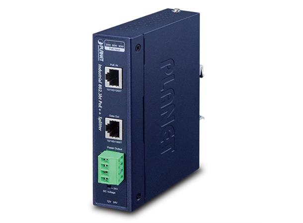 Planet PoE Splitter 12/24V DC PoE++ IEEE802.3bt Gigabit IP30 Industri 