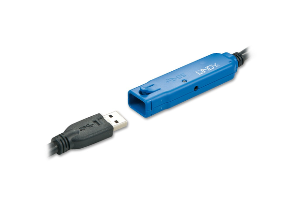 Lindy USB3 Kabel A-A - 10 m Aktiv skjøt USB3 Extender Aktiv skjøtekabel *B-vare* 