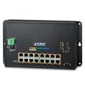 Planet Switch 16-p Gigabit 16xPoE+ 2xSFP Industri IP30 B240W Flat/Wall