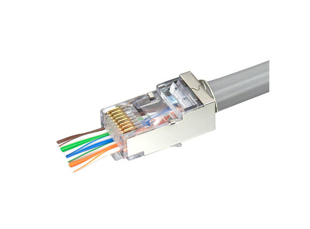 Simply45 - RJ45 - CAT 5e STP Pass Through - 28-26AWG - 50 stk 