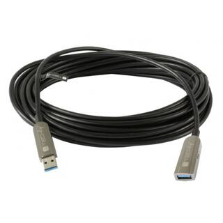 EFB USB3 AOC Kabel A-A/ M-F  10 m skjøt A-A USB skjøtekabel Sort