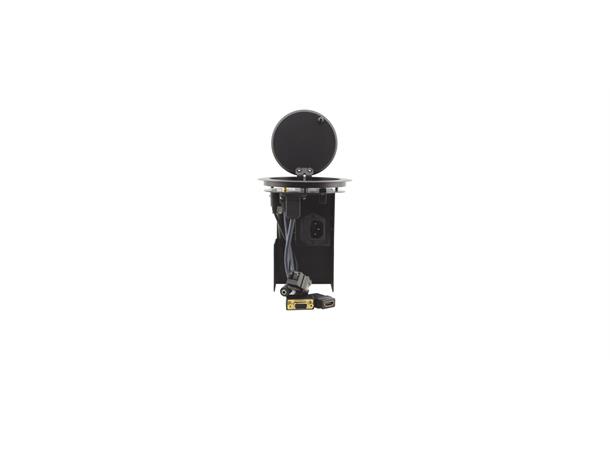 Kramer Bordbrønn Round pop-up HDMI USB Audio Ethernet