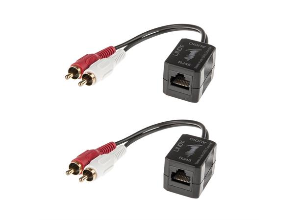 Lindy Extender RCA Audio > RJ45 Cat.5/6 UTP Max 100m 