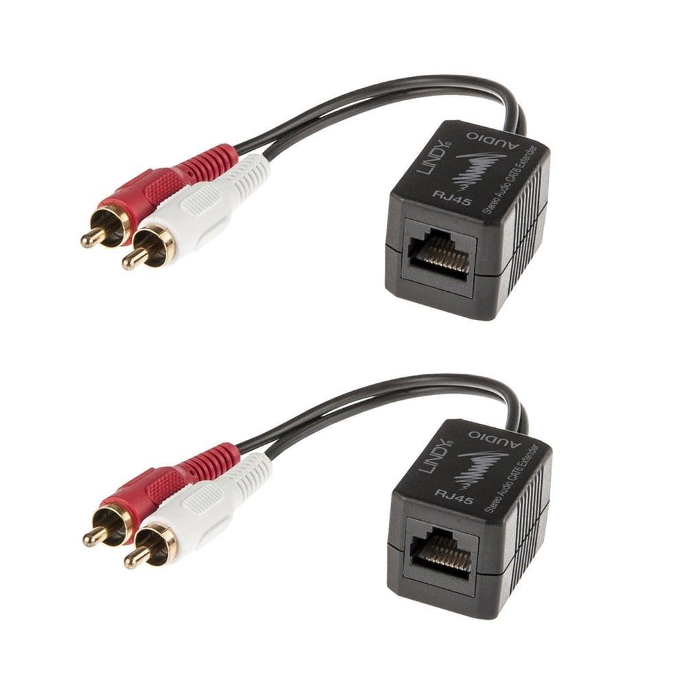 Lindy Extender RCA Audio > RJ45 Cat.5/6 UTP Max 100m Leteng AS