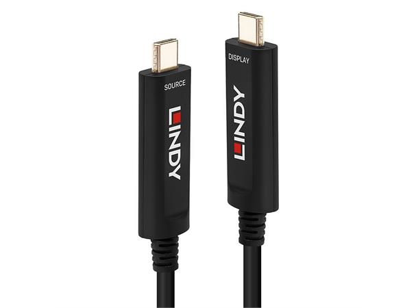 Lindy Hybrid USB C , kun Video/ lyd,15 m USB C Han-Han, retningsbestemt 