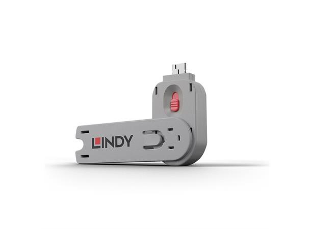 Lindy USB A Port Blocker Nøkkel, Pink