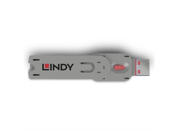Lindy USB A Port Blocker Nøkkel, Pink 