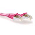 SFTP Patch Cat.6A - 5 m Rosa LSZH 500MHz 26AWG Halogenfri Snagless
