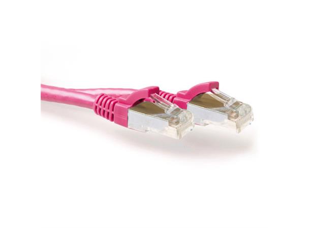 SFTP Patch Cat.6A - 5 m Rosa LSZH 500MHz 26AWG Halogenfri Snagless 