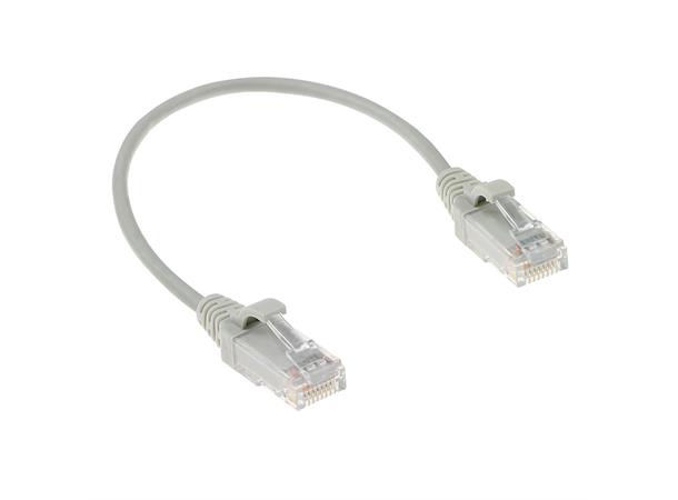 UTP Patch Cat.6 -  5,0 m Grå LSZH Slim 250MHz 28AWG Halogenfri Snagless 