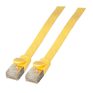 U/FTP Patch Cat.6A -  1.5 m Gul Flat Nettverkskabel 10 Gbit