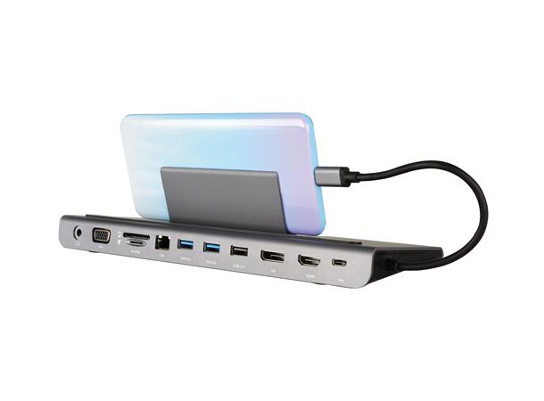 Kramer Adapter USB-C >VGA/DP/2xUSB3/HDMI USB-C>DP HDMI 2xUSB3.0 PD RJ45 SDkort 4K 