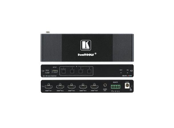 Kramer Switch 4K HDR HDMI 4:1 17.82Gbps  Auto EDID Audio De-Embedding 