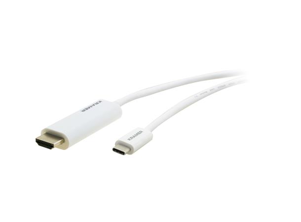 Kramer USBC/M Kabel > HDMI M -  1,8 m USB-C Hann til HDMI Hann Kabel Hvit