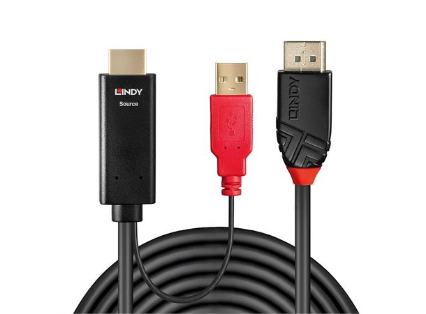 Lindy HDMI > Displayport Kabel -  1,0 m Videokilde: HDMI 