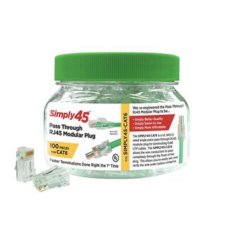 Simply45 - RJ45 - CAT 6 UTP Pass Through - 23AWG  - 100 stk