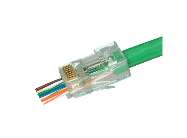 Simply45 - RJ45 - CAT 6 UTP Pass Through - 23AWG  - 100 stk 