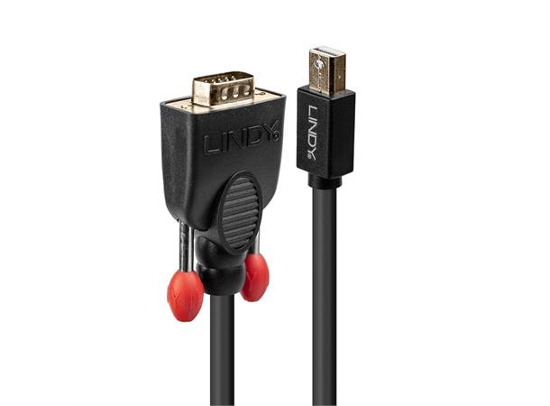 Lindy MiniDP - VGA Kabel - 0,5 m MiniDisplayPort til VGA Hann-Hann 